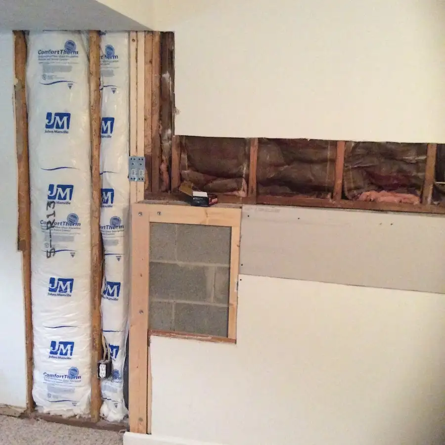 Wall insulation replacement during Contents Cleaning & Restoration in Cookeville